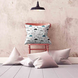 White health pillow with hedgehog
