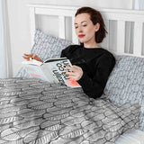 Original therapy blanket - cotton cover gray with maple leaves