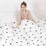 Original therapy blanket - cotton cover small black dots