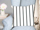 Health pillow white with black stripes