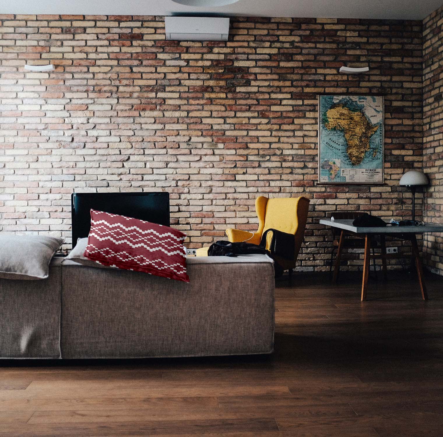 Health pillow with red Christmas pattern