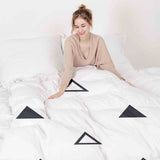 Original therapy blanket - cotton cover white with black triangles