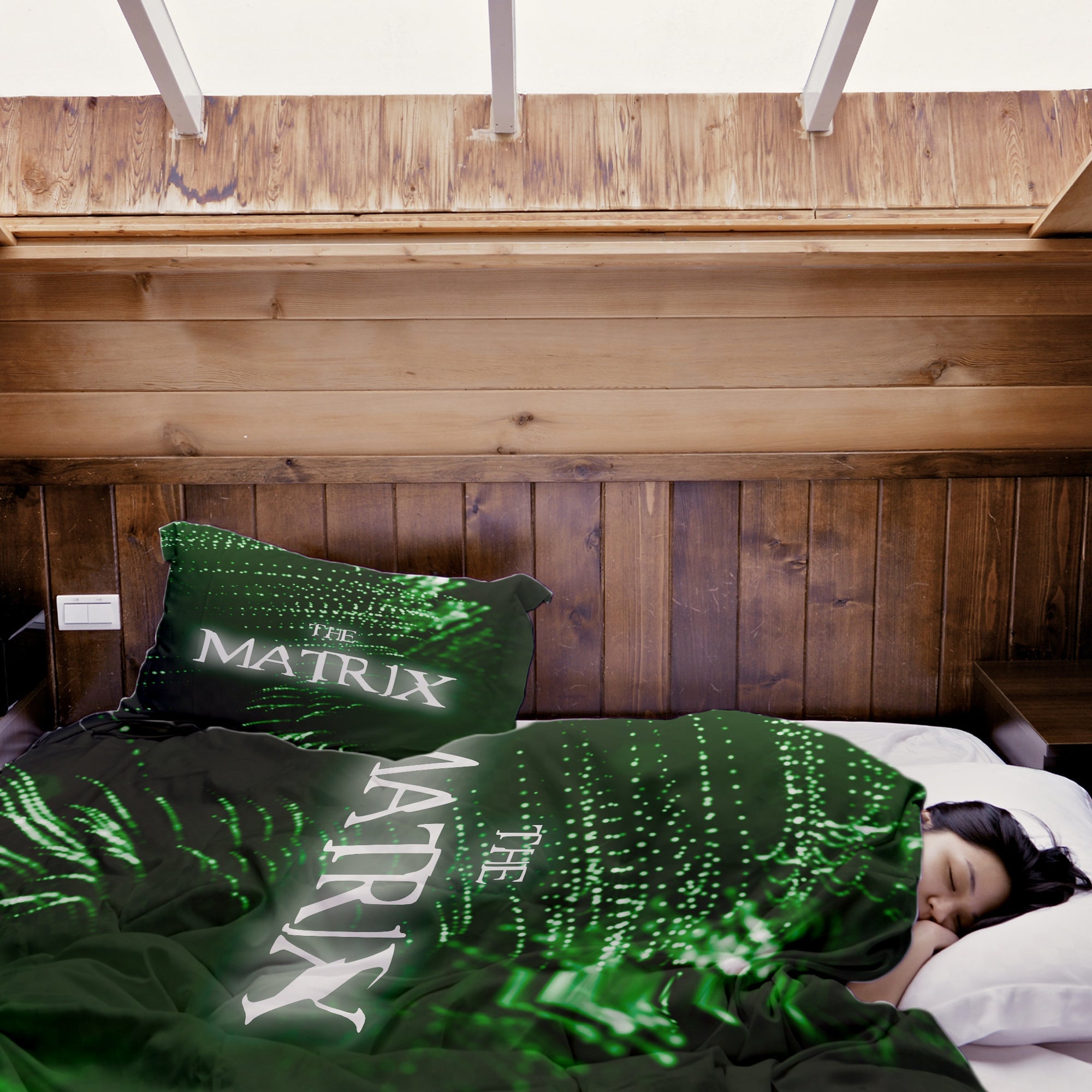Therapy blankets bedding set green The Matrix