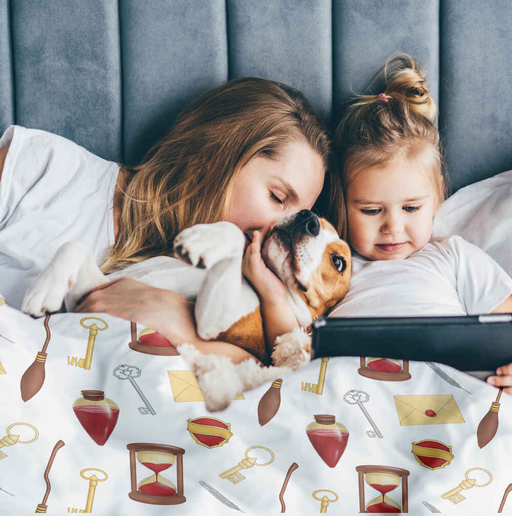 Therapy blankets bedding set white magic