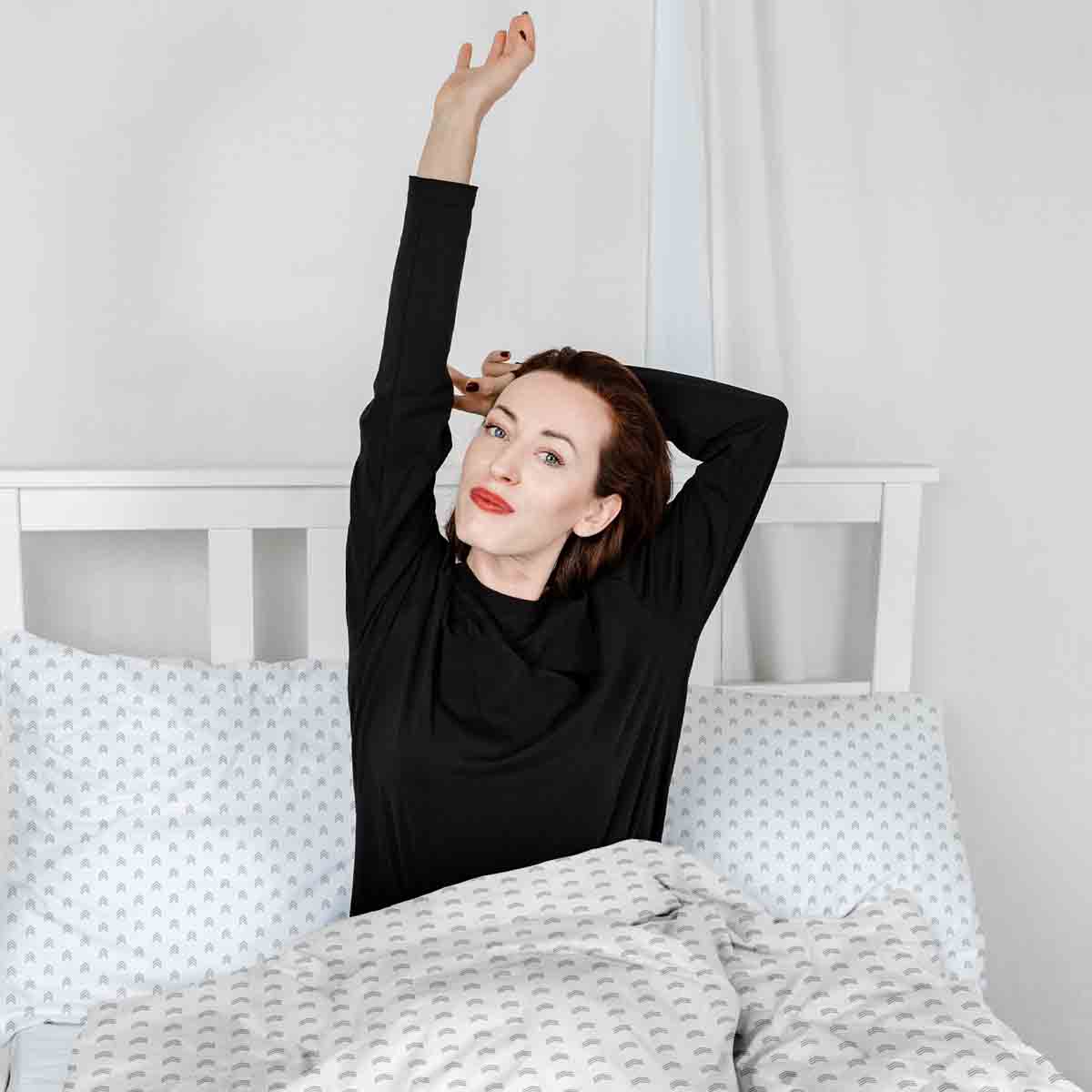 Set di biancheria da letto con coperte terapeutiche bianco con frecce