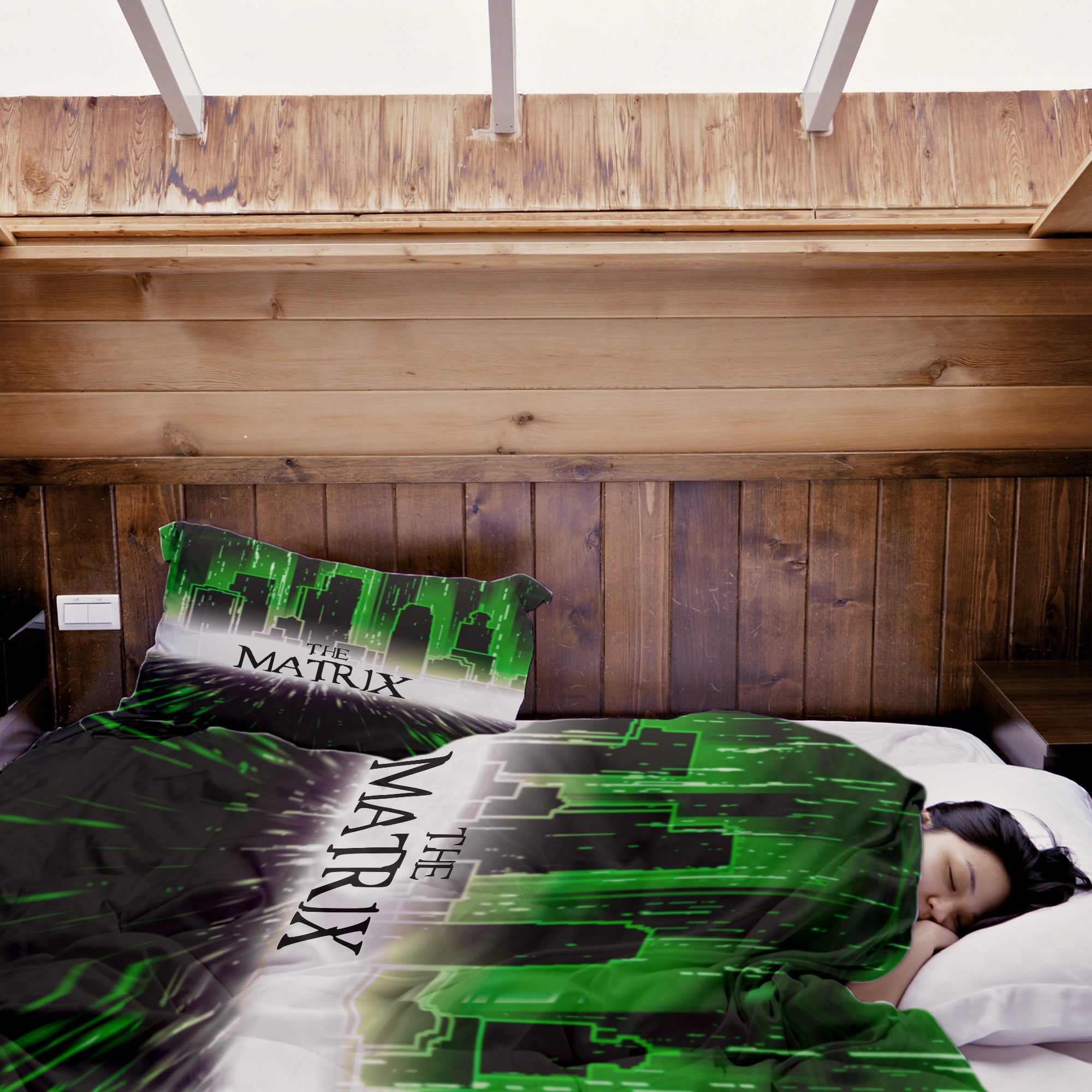 Originele therapiedeken - katoenen hoes stad The Matrix