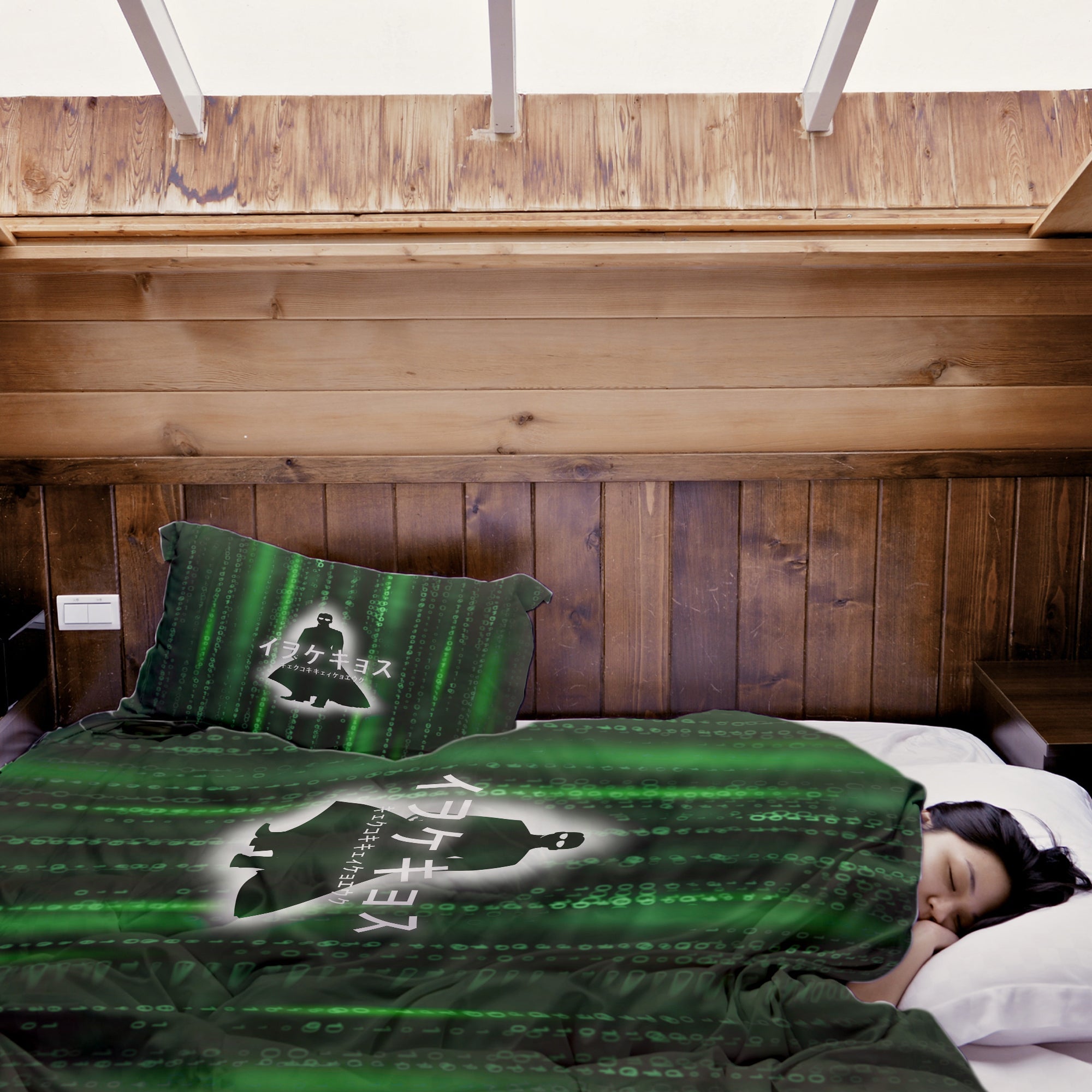 Coperta terapeutica originale - Rivestimento in cotone Codice numerico verde