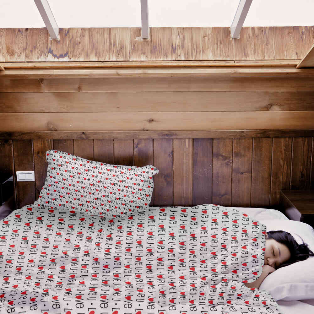 Original therapy blanket - cotton cover white Love U