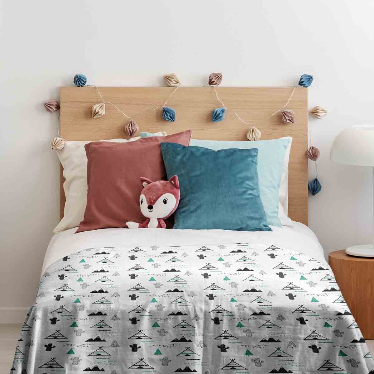 Therapy blankets bedding set white Indianer