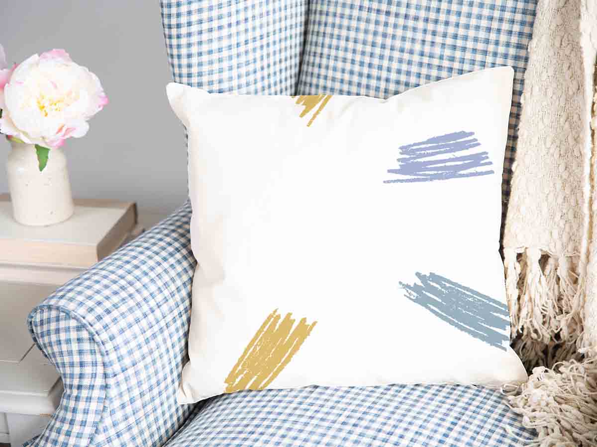 Almohada de salud con rayas de colores