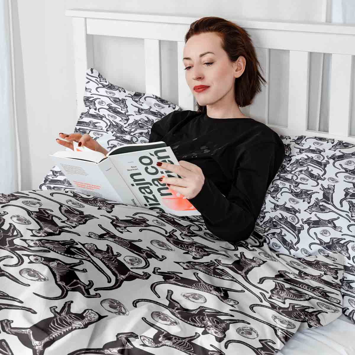 Therapy blankets bedding set Halloween cat