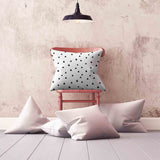 Health pillow white with black triangles