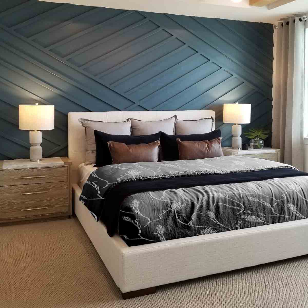 Therapy blankets bedding set dark gray with white branches