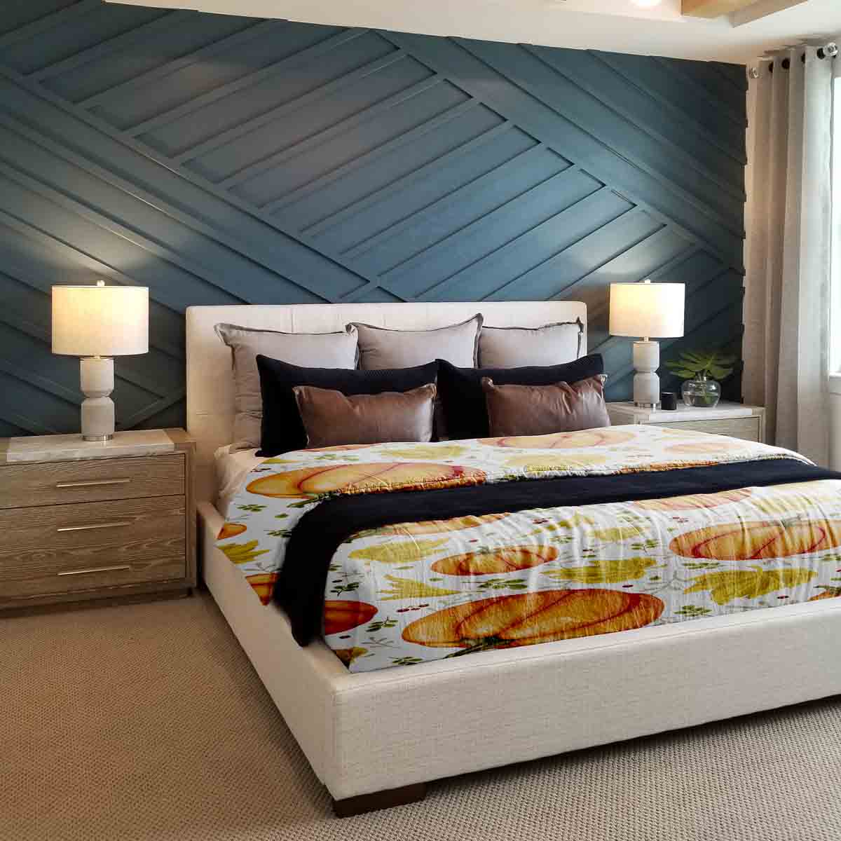 Set di biancheria da letto con coperte terapeutiche bianco con grandi zucche