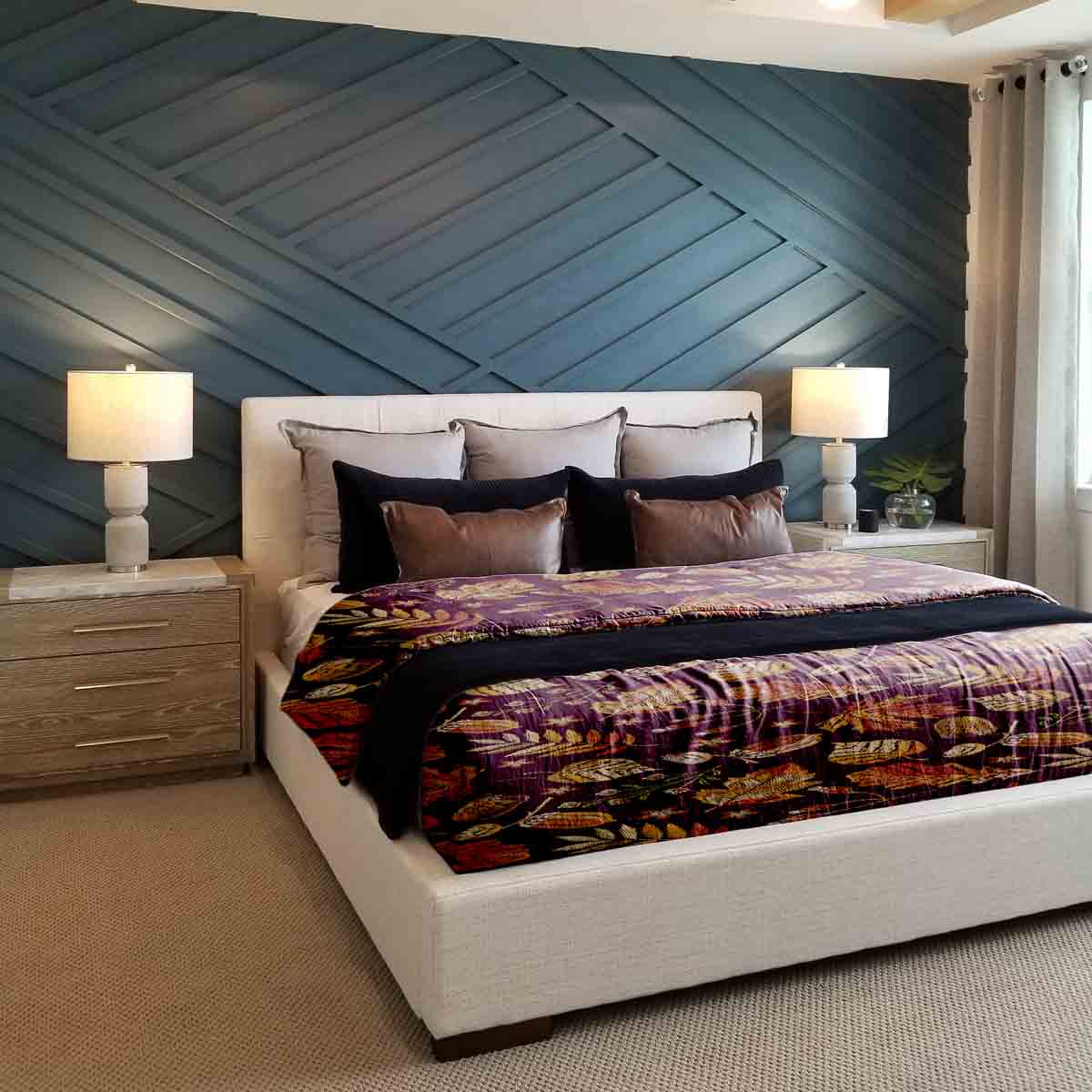 Therapy blankets bedding set brown autumn leaves