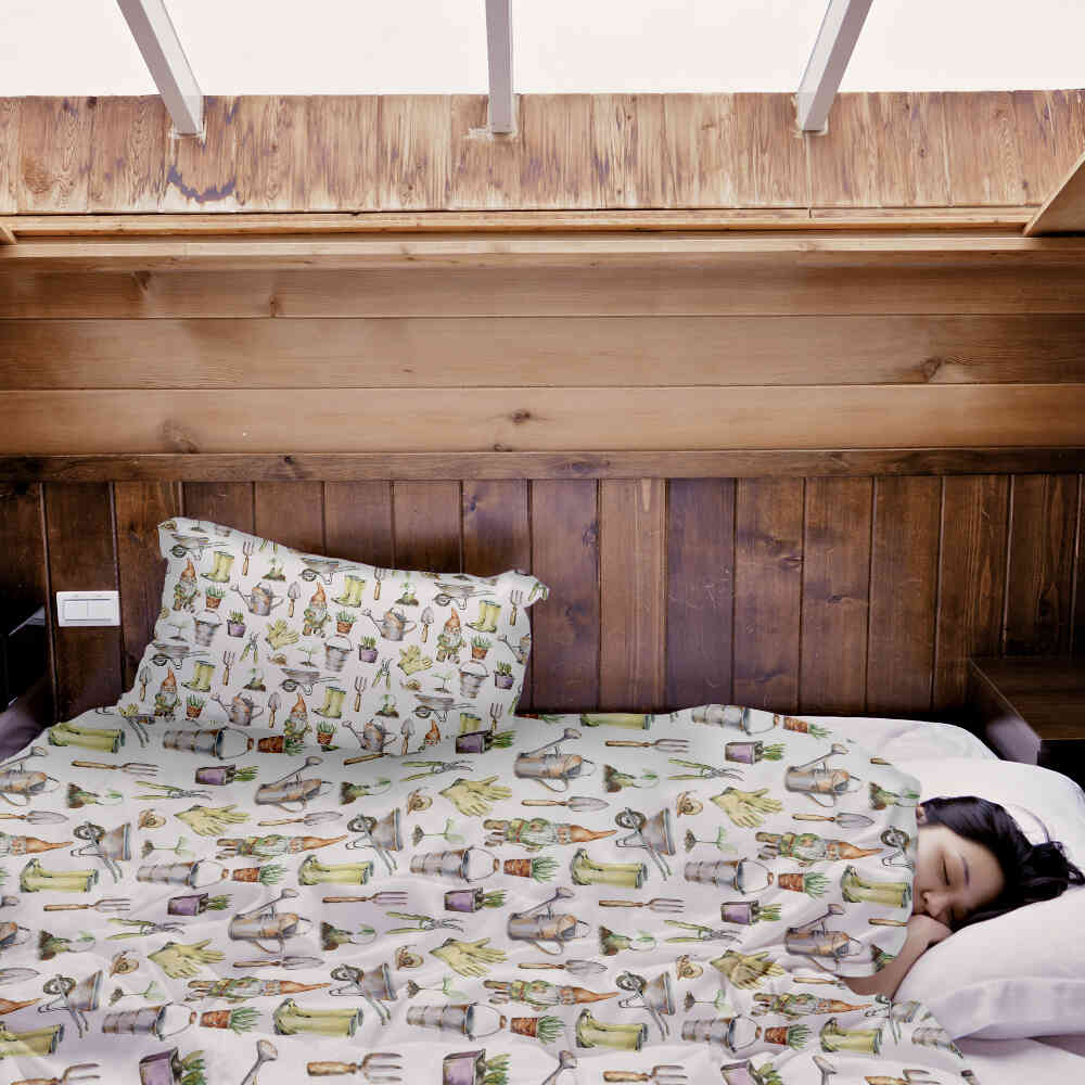 Therapy blankets bedding set white gardening