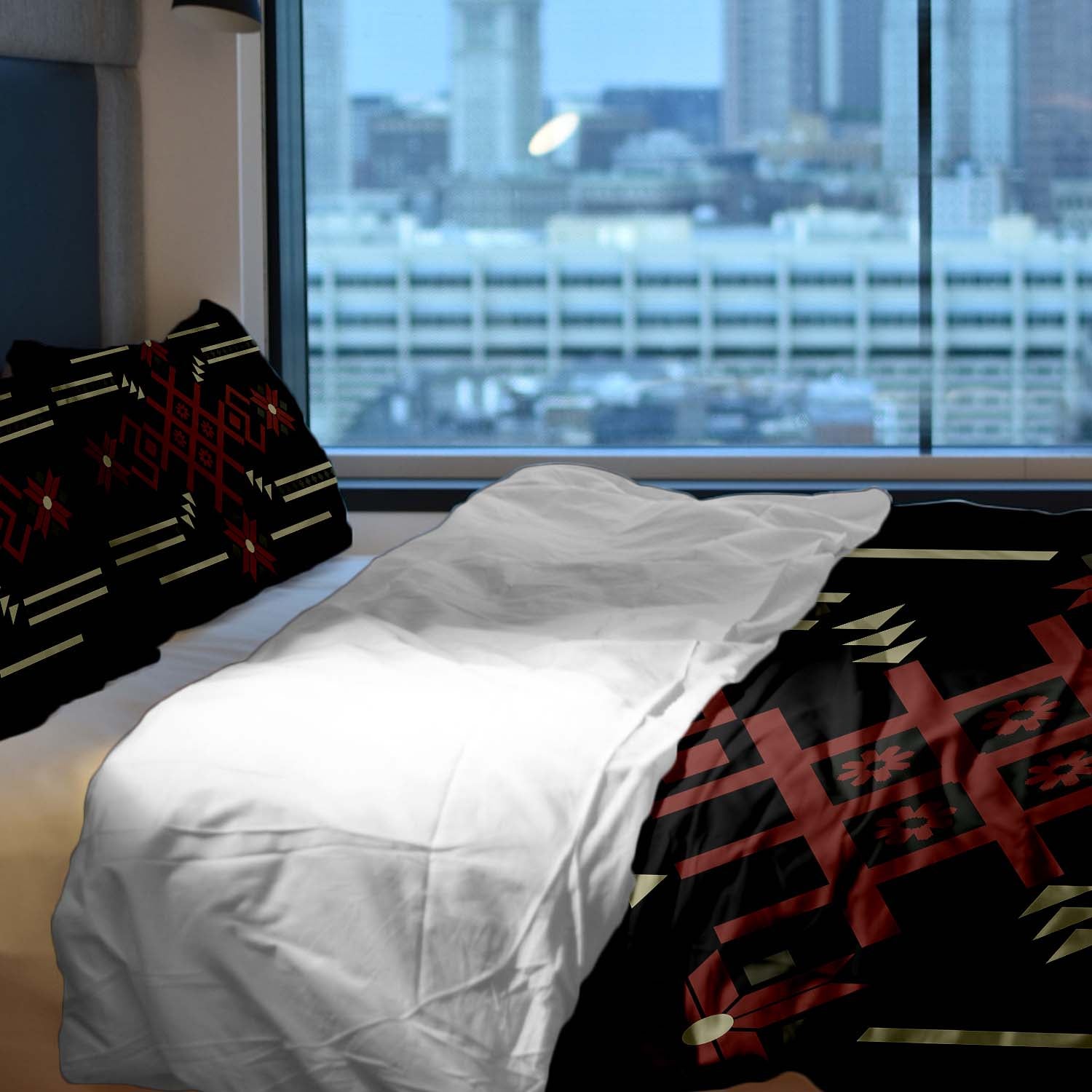 Set de ropa de cama con manta terapéutica y gran copo de nieve