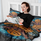 Original therapy blanket - cotton cover Halloween pumpkin