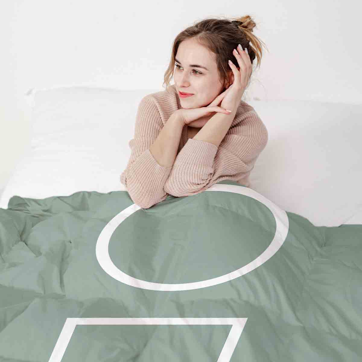 Therapy blankets bedding set Dalgona shapes