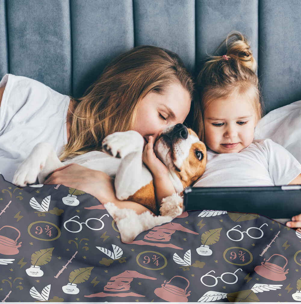 Therapy blankets bedding set black magic