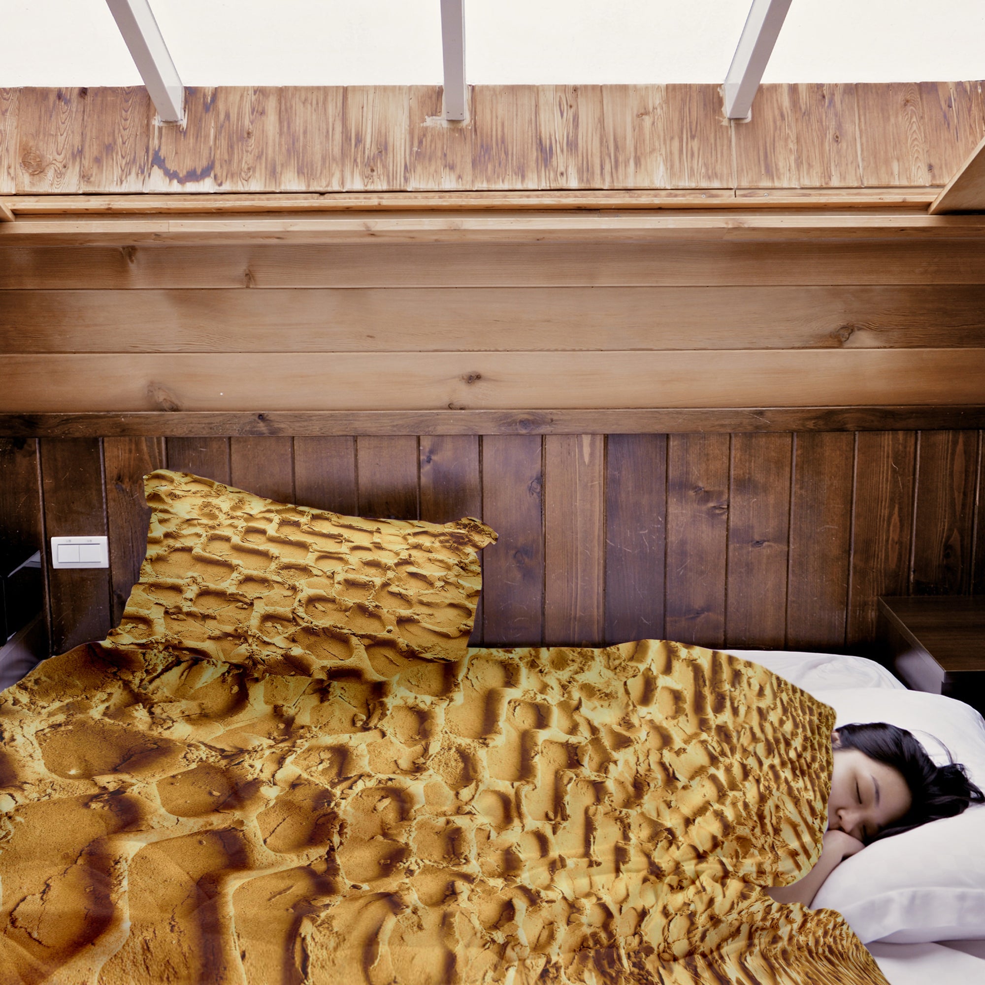 Juego de ropa de cama con manta terapéutica y huella de neumático