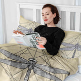 Original therapy blanket - cotton cover yellow with dragonfly