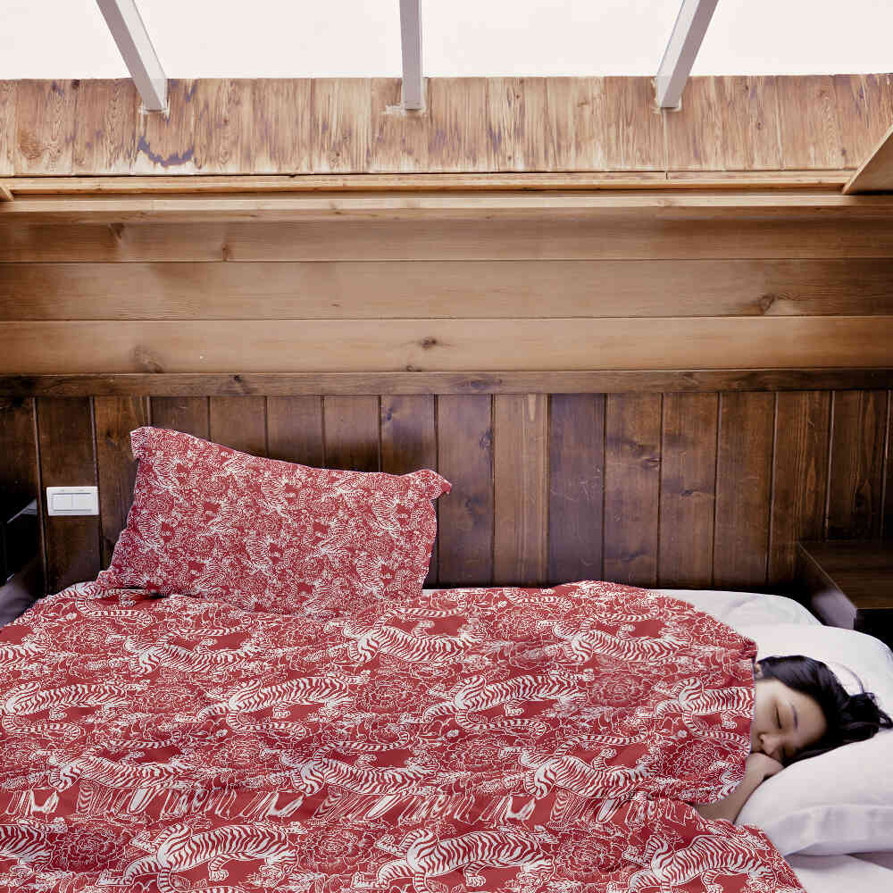 Therapy blankets bedding set Chinese tiger