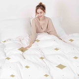 Original therapy blanket - cotton cover golden squares
