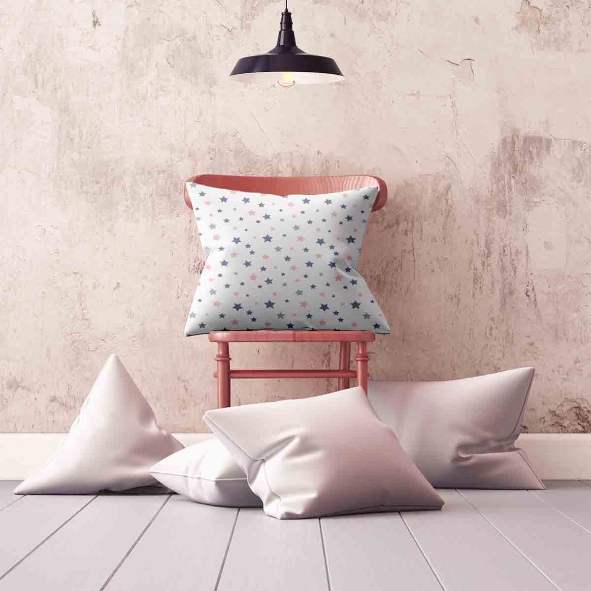 Health Pillow White with Stars