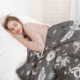 Original therapy blanket - cotton cover black creepy dragonfly