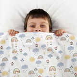 Originele therapiedeken - Regenboog verzwaringsdeken met katoenen hoes voor kinderen