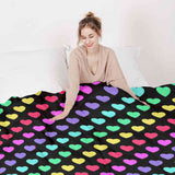 Coperta terapeutica originale - Rivestimento in cotone cuori colorati