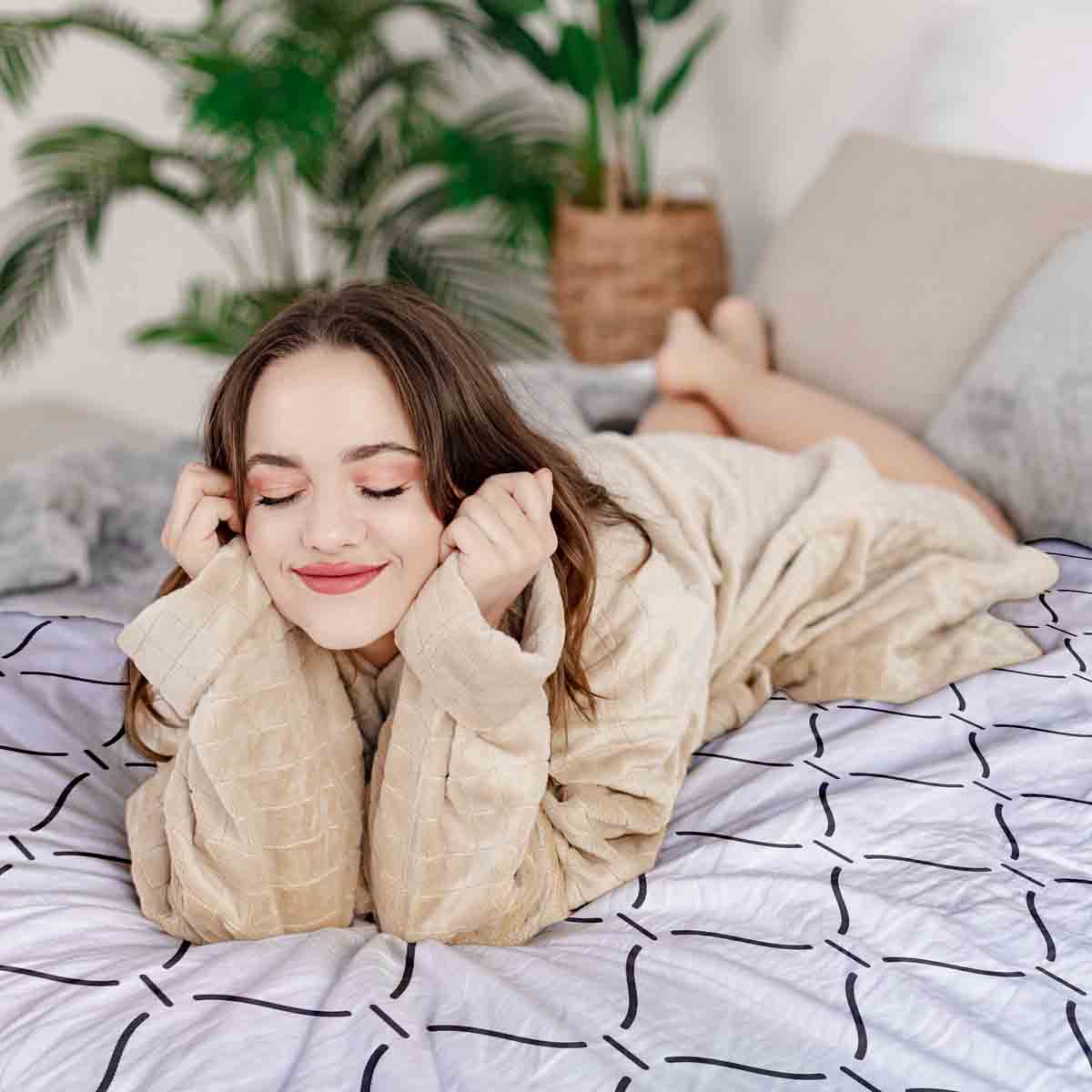 Therapy blankets bedding set wavy pattern