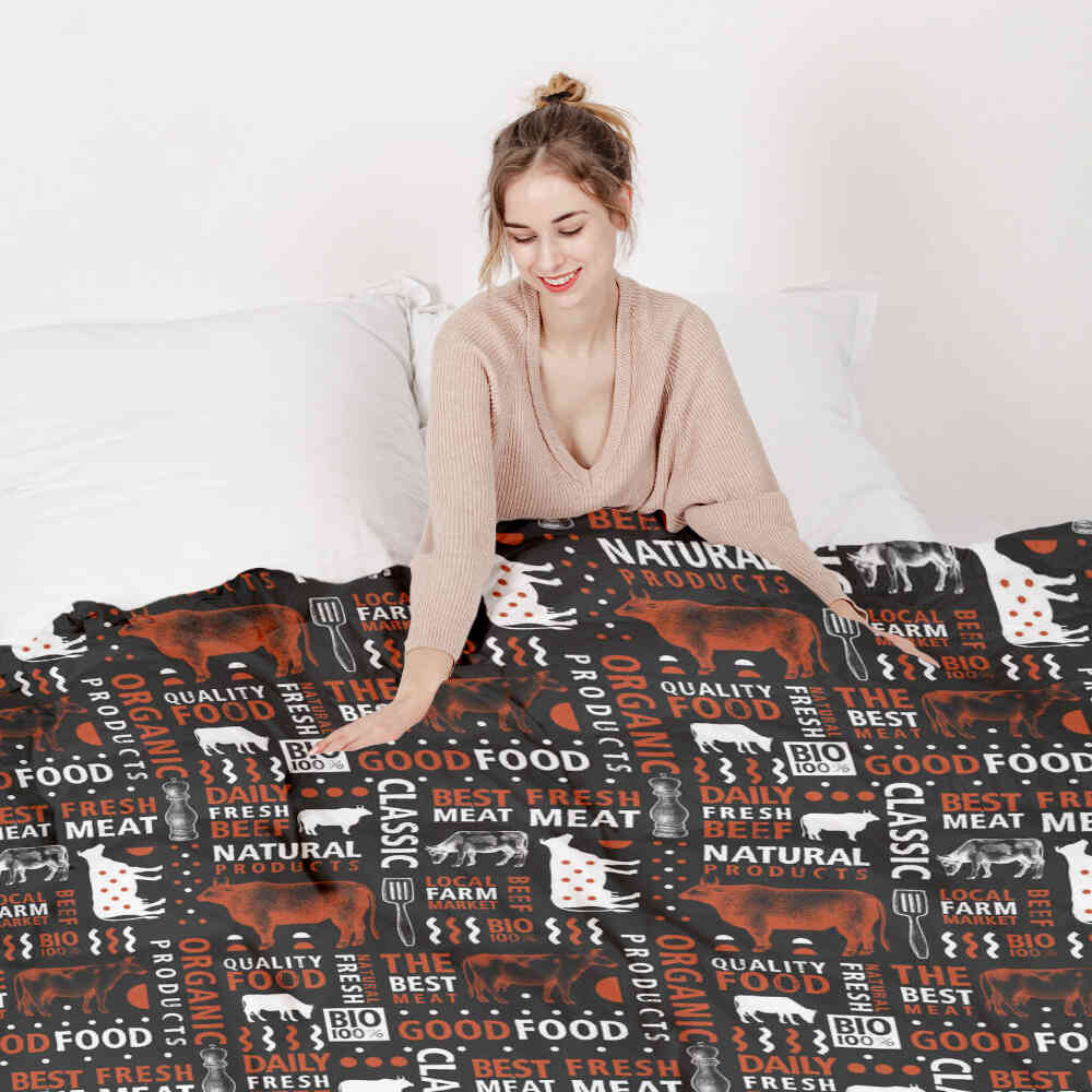 Set di biancheria da letto con coperta terapeutica Meat Lover