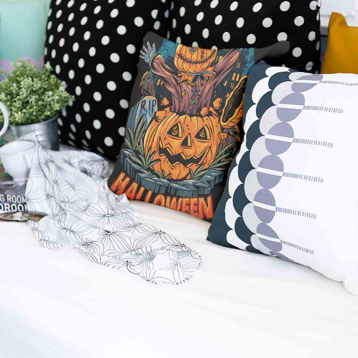 Gezondheidskussen Halloween Pompoen