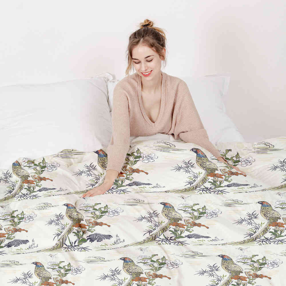 Couverture thérapeutique originale - Housse en coton Paradisier