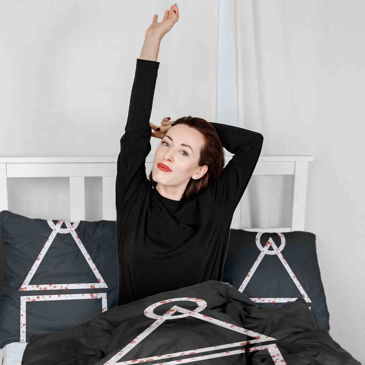 Therapy blankets bedding set bloody shapes