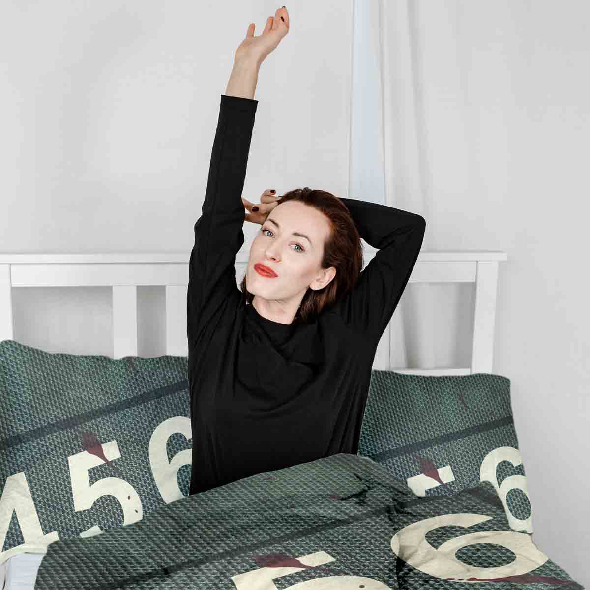 Therapy blankets bedding set green 456