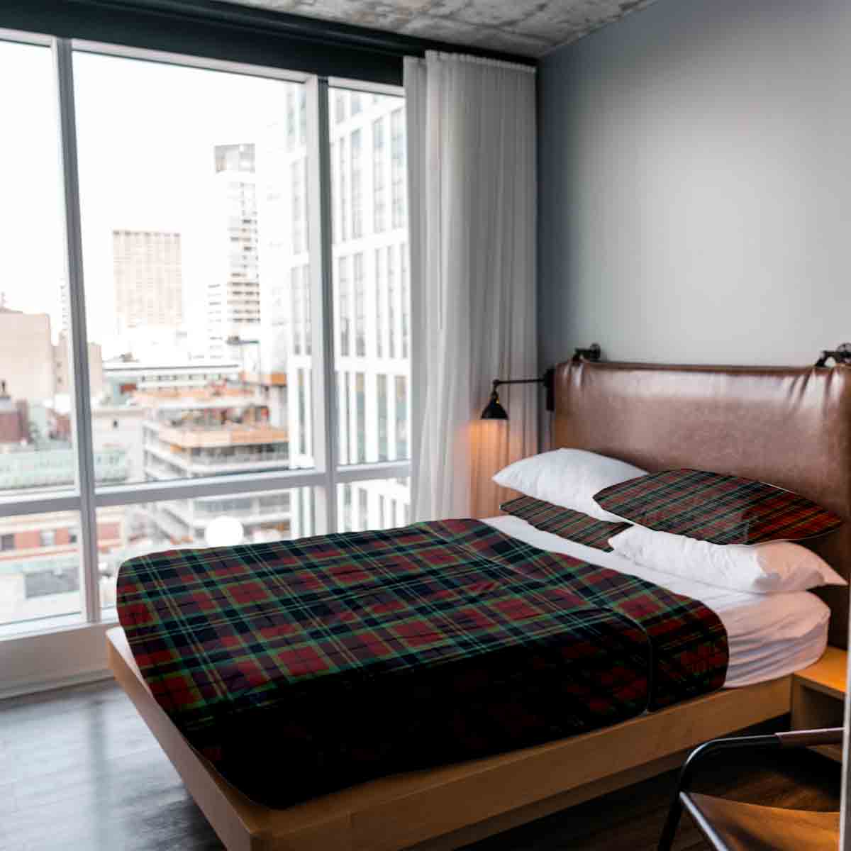 Originele therapiedeken - katoenen hoes kerstachtig ruitpatroon