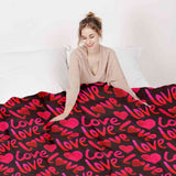 Coperta terapeutica originale - Rivestimento in cotone nero con scritta Love