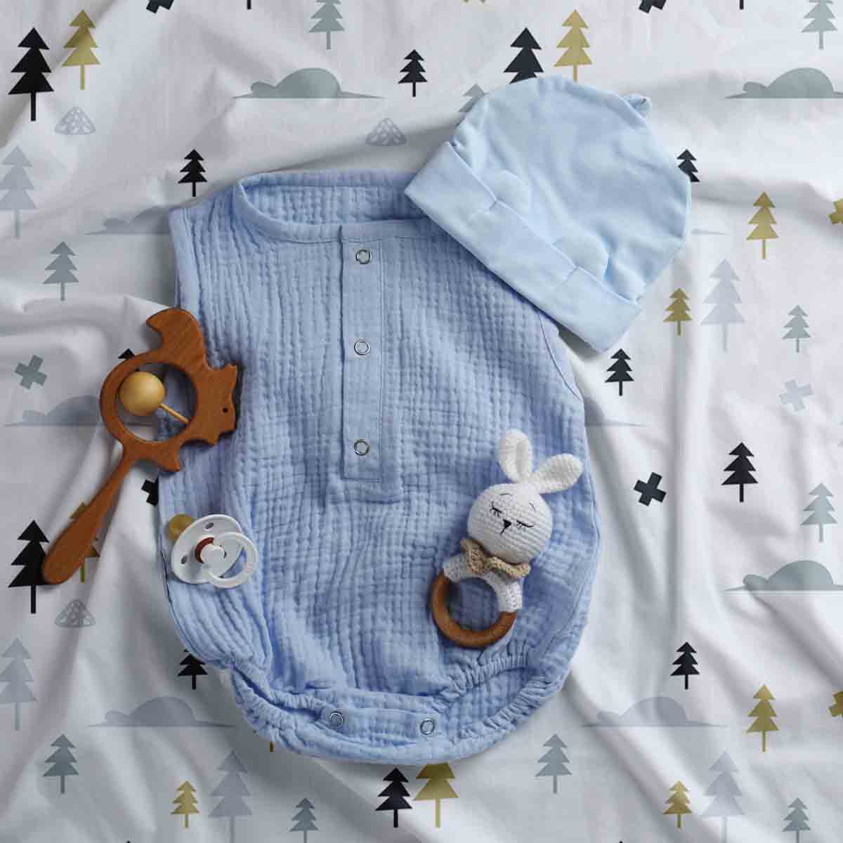 Therapy blankets bedding set gray forest