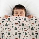 Originele therapiedeken - bosdieren verzwaringsdeken met katoenen hoes voor kinderen