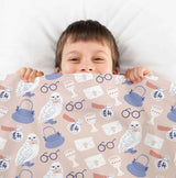 Coperta terapeutica originale - Rivestimento in cotone con il gufo di Harry