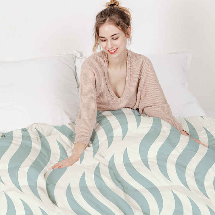 Therapiedekens Beddengoed Set abstracte golven