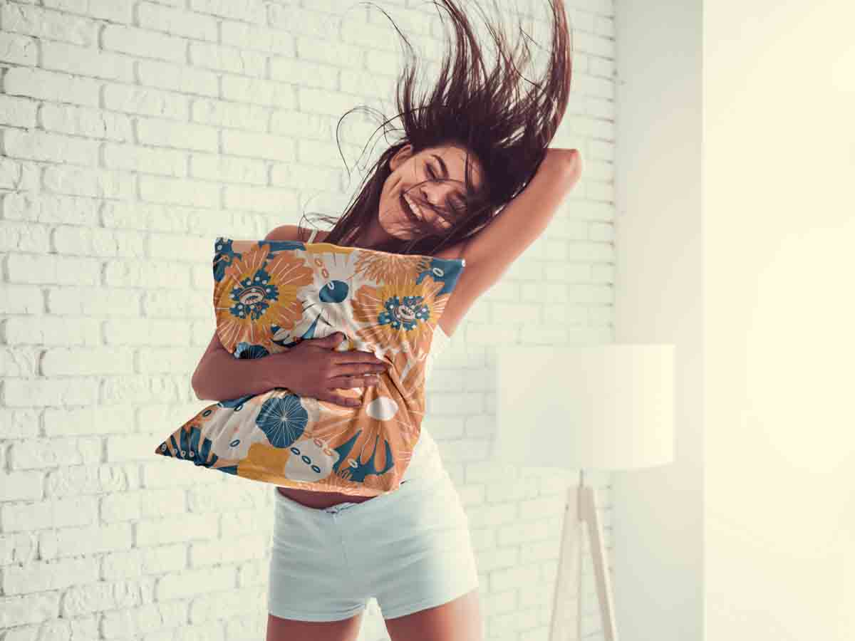 Almohada de salud con flores de gerbera