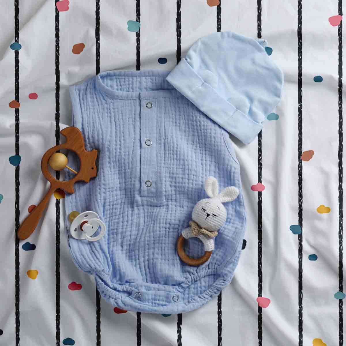 Set de ropa de cama con mantas terapéuticas y puntos de colores