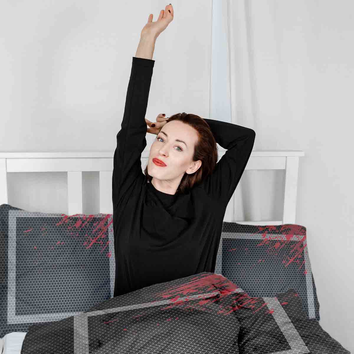 Set di biancheria da letto con coperta terapeutica nero Let's Play