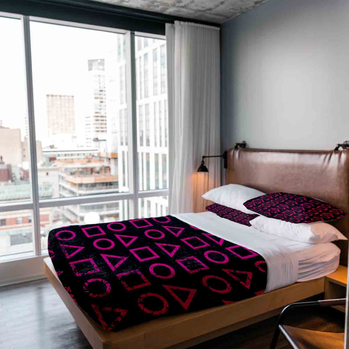 Therapy blankets bedding set Dalgona shapes