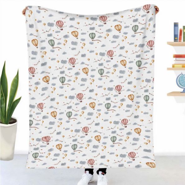 Original therapy blanket - cotton cover hot air balloon
