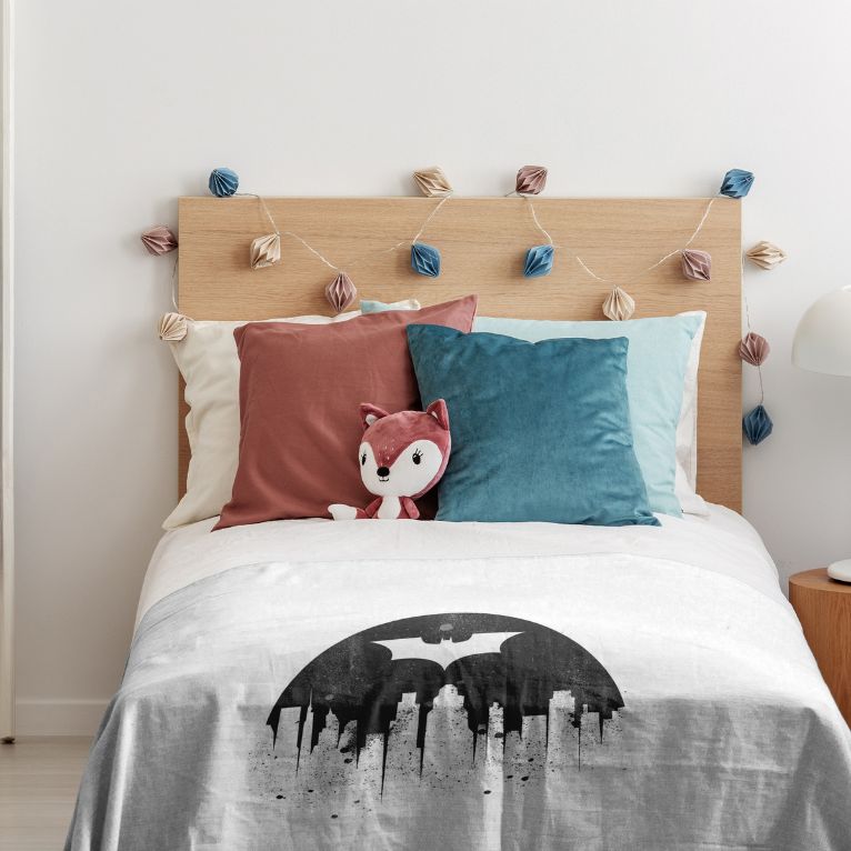 Originele therapiedeken - katoenen hoes witte Batman